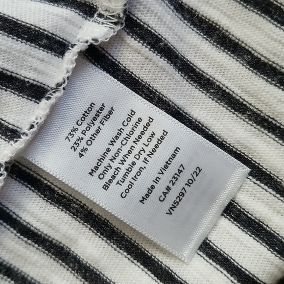 (L) Talbots Classic Striped Natural Sailor Business Casual Collared Cottagecore - Picture 4 of 10